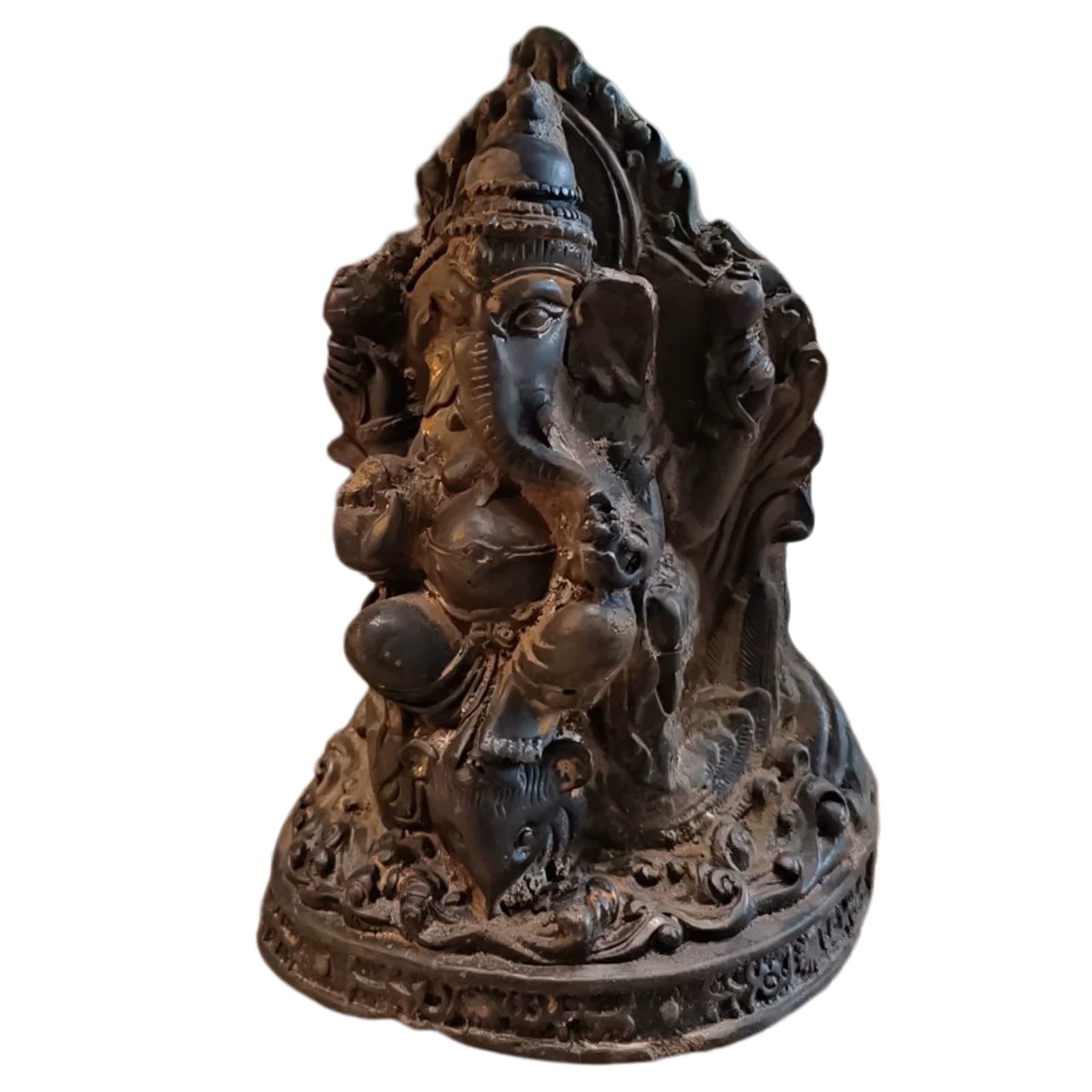 YXCQHZM Elephant Lord Ganesha Idol Statue God Collectible Antique Bronze Finish Meditation Figurine