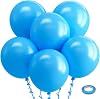 Bezente Blue Balloons 18 - 30 Pack Large Thick Light Blue Balloons Large Round Blue Latex Balloons for Birthday, Wedding, Bridal Shower, Gender Shower, Party Decoration