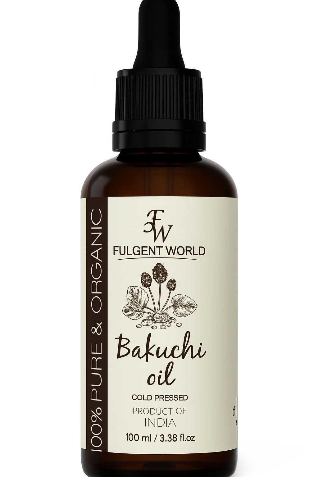 Bakuchi olejek do pielęgnacji skóry, organiczny tłoczony na zimno, 100 ml