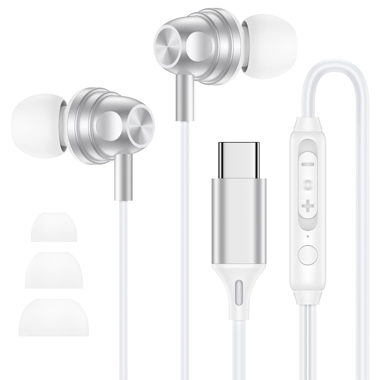 Photo 1 of Wired Earbuds for iPhone 17e/17/17 Pro/17 Pro Max/16e/16/16 Plus/16 Pro Max/15 Plus/15 Pro/15 ProMax Ear Buds USB C Wired Headphones Type C Earphone with Microphone, Volume Control, Noise Canceling