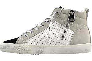 Starry Chic for Ladies: The Lester Star Perforated High Sneakers