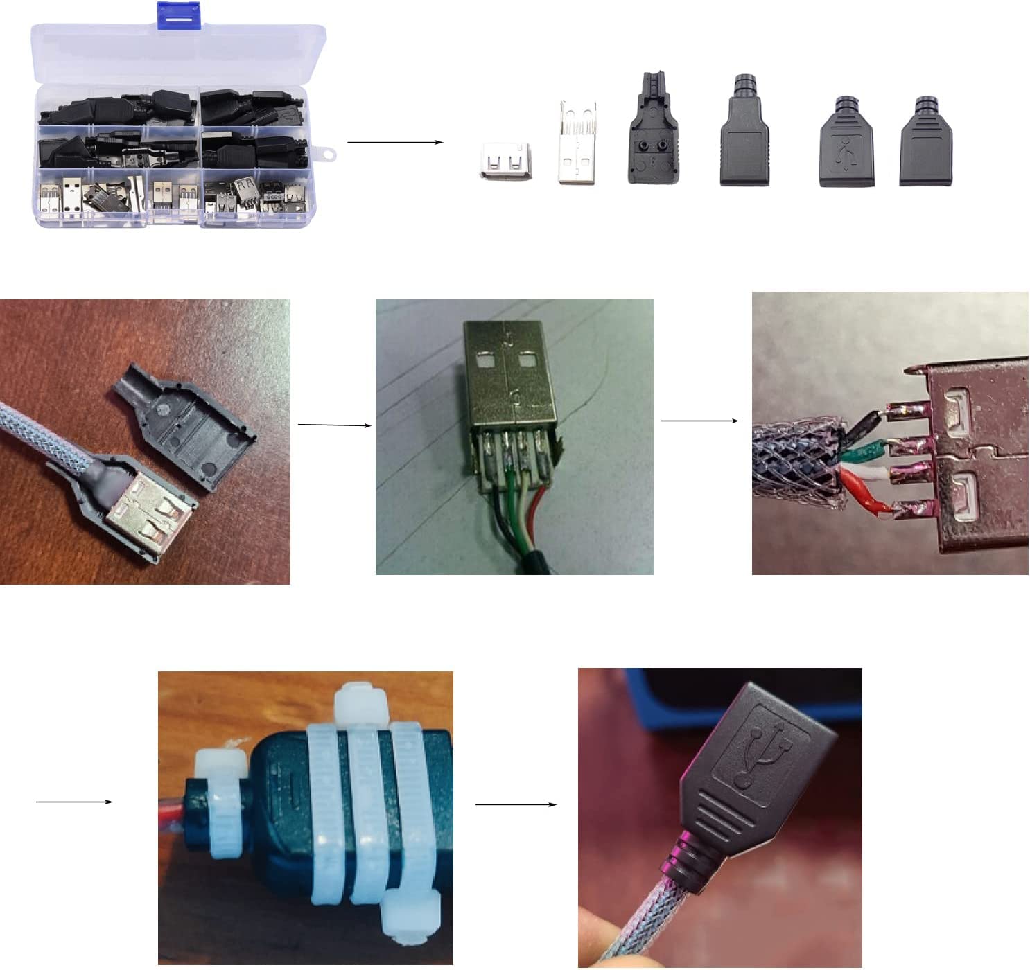 Connettore usb a saldare femmina tipo A 10 pezzi - La Tecnologia del