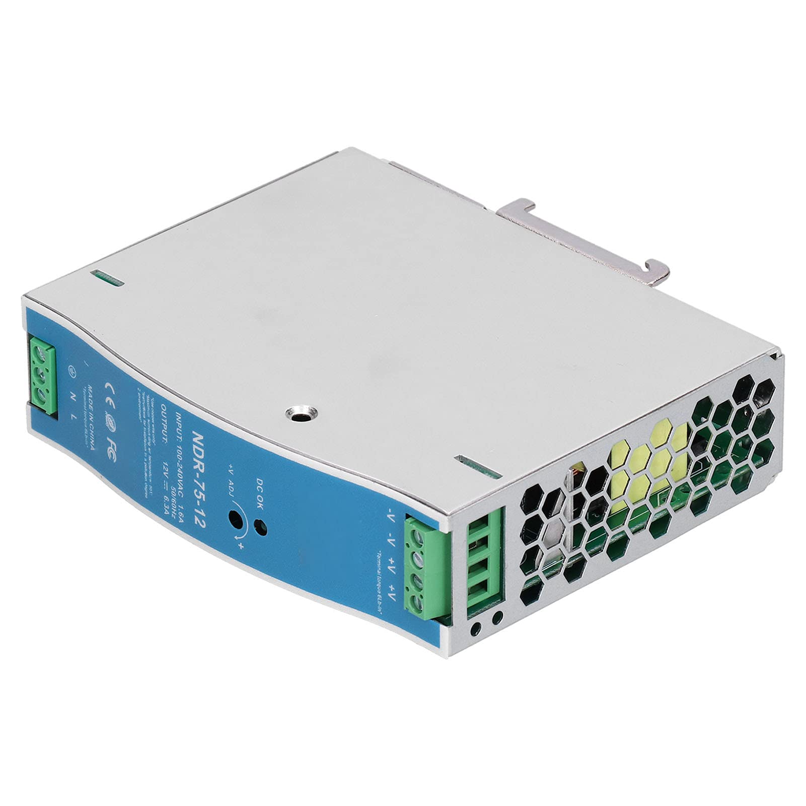 BYLSAGWHT Industrial Rail Power Supply Copper Transformer Stable Voltage Adjustment for Efficient Use AC100-240V