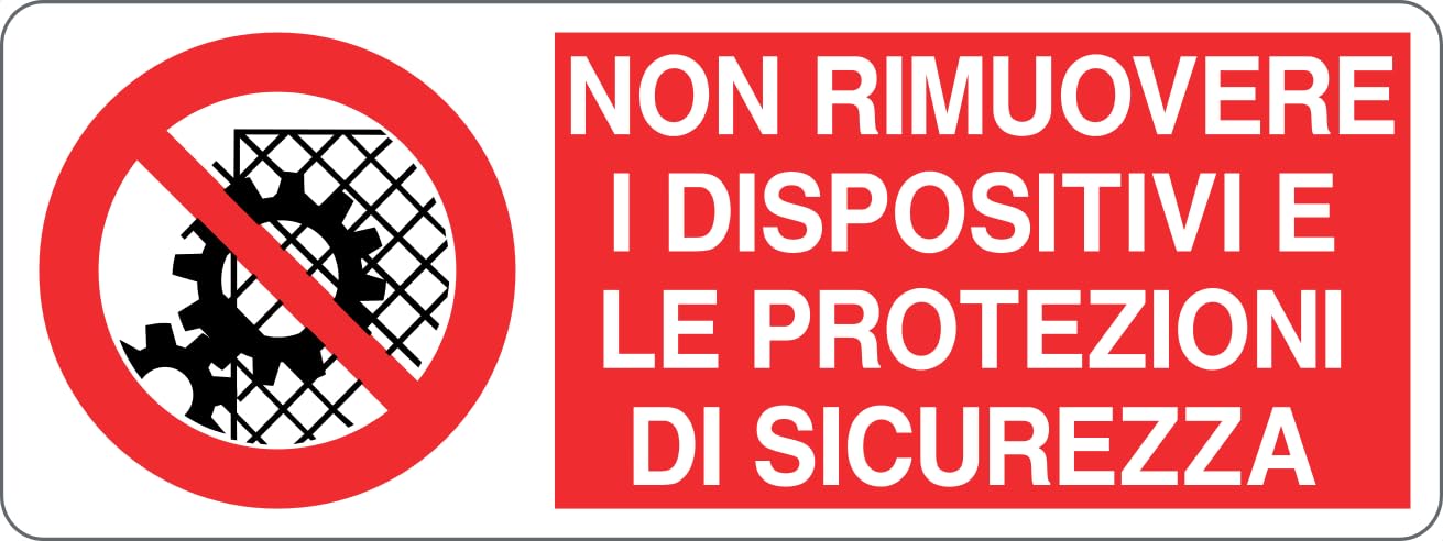 Cartello Segnaletico 'NON RIMUOVERE DISPOSITIVI DI SICUREZZA' - Adesivo O Forex 15x6cm, Resistente, Per Interni Ed Esterni, Made In Italy - Foto 8