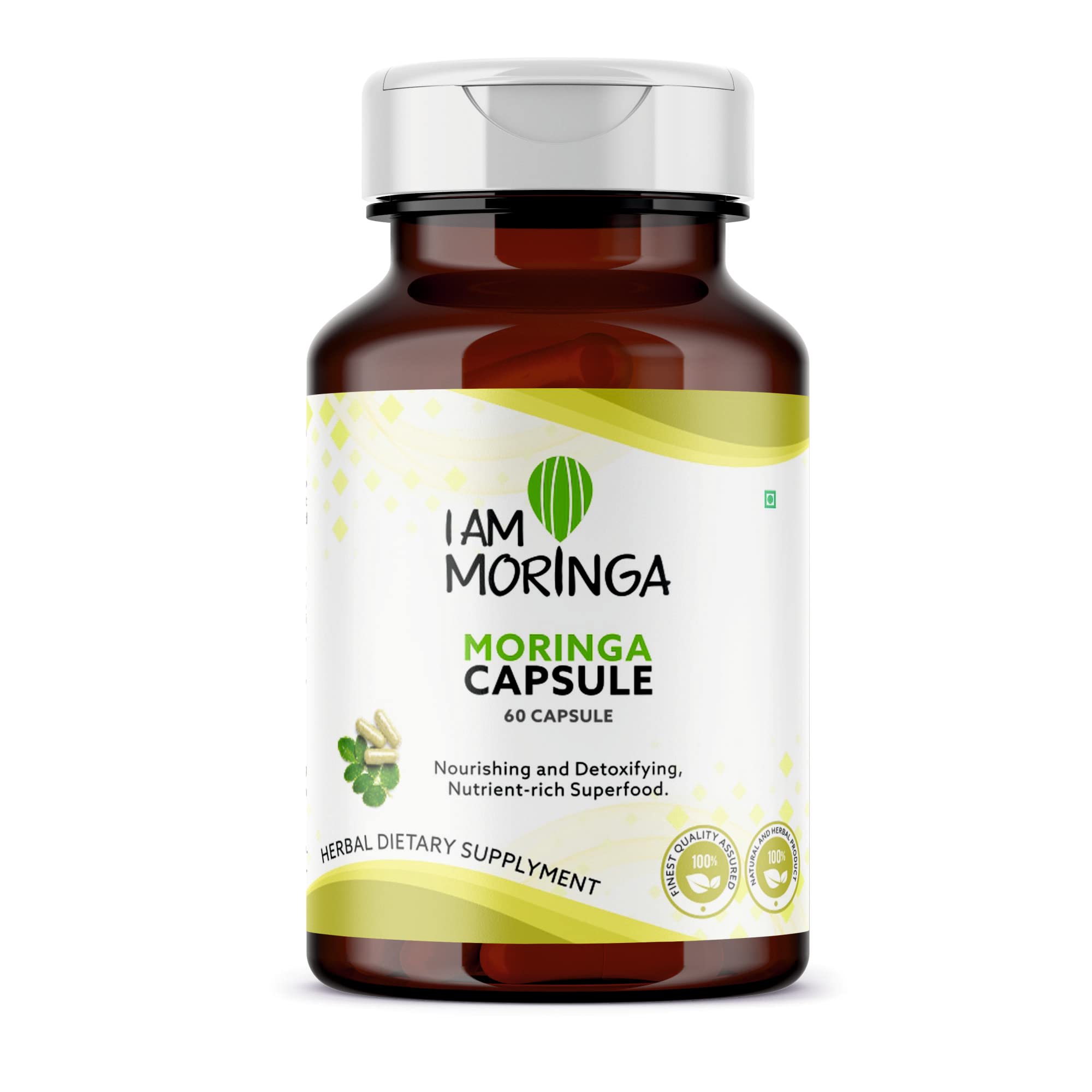 I Am Moringa | Moringa Capsules | Moringa | Vegetarian Capsules | Purely Natural Healer | No Chemical | No Side Effects | 60 Capsule | (Package 1) (B09RQP99PV) Amazon Price History, Amazon Price Tracker