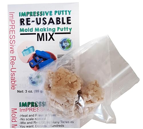 Impresionante mezcla de masilla reutilizable para hacer moldes de 3 oz.