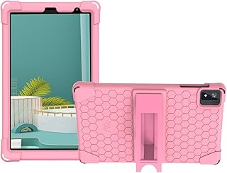 (for X8 Ultra Tablet) Transwon Silicone Kids Case for DIALN X8 Ultra Tablet 8 Inch/Maxsip Telecom X8 Ultra Case/Cover para Tablet Dialn X8 Ultra - Pink