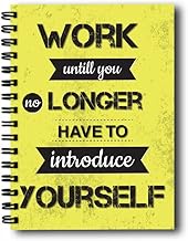 Vprint Quality Notebook Diary Unruled - 100 GSM, 160 Pages, Size A5 -Diary for Students Notepad for Office Sketch book for Sketching Memo Book Small Drawing Book for Artists Wiro Bound Journal (Motivation)