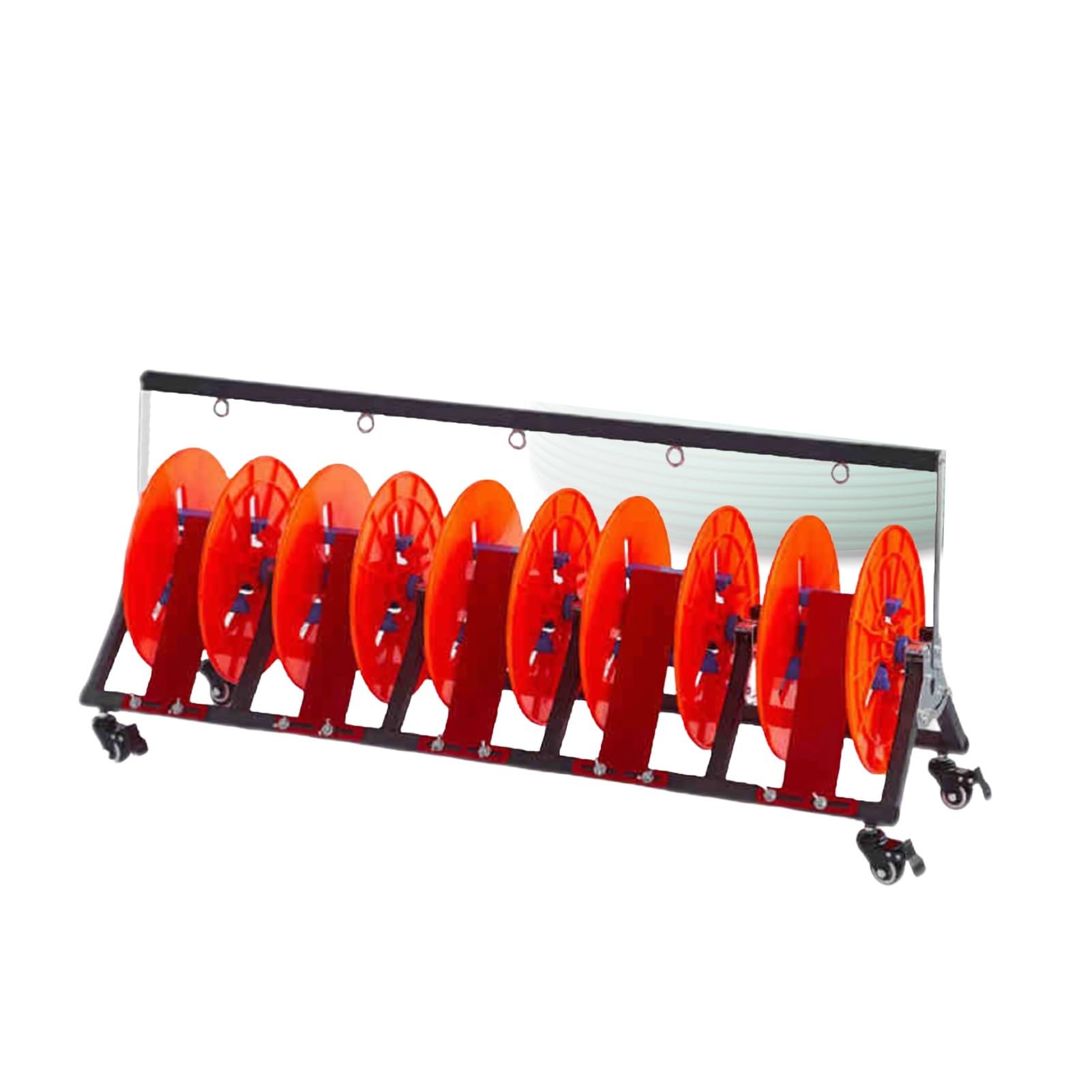 WDSOPK Wire Spool Rack with Wheels, Dispenser,Multiple Axle Cable Caddy Holde,Large Capacity for Electrical Industrial (5 Rods Wire)