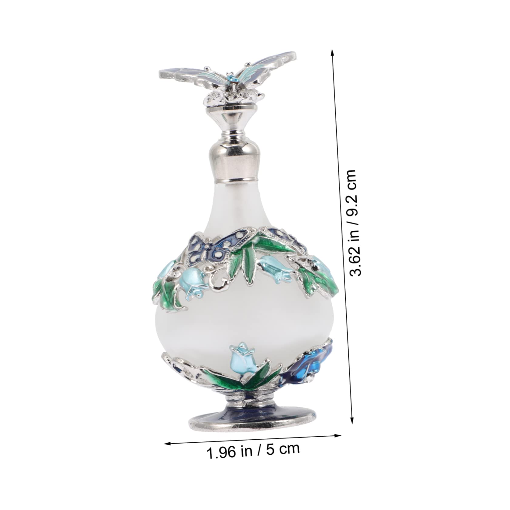 Perfume 25ml de Vidrio de Aleación Botella y Recargable Vintage Anti-shock para Aceites Esenciales y Perfumes, Adecuado para Viajes y Spas