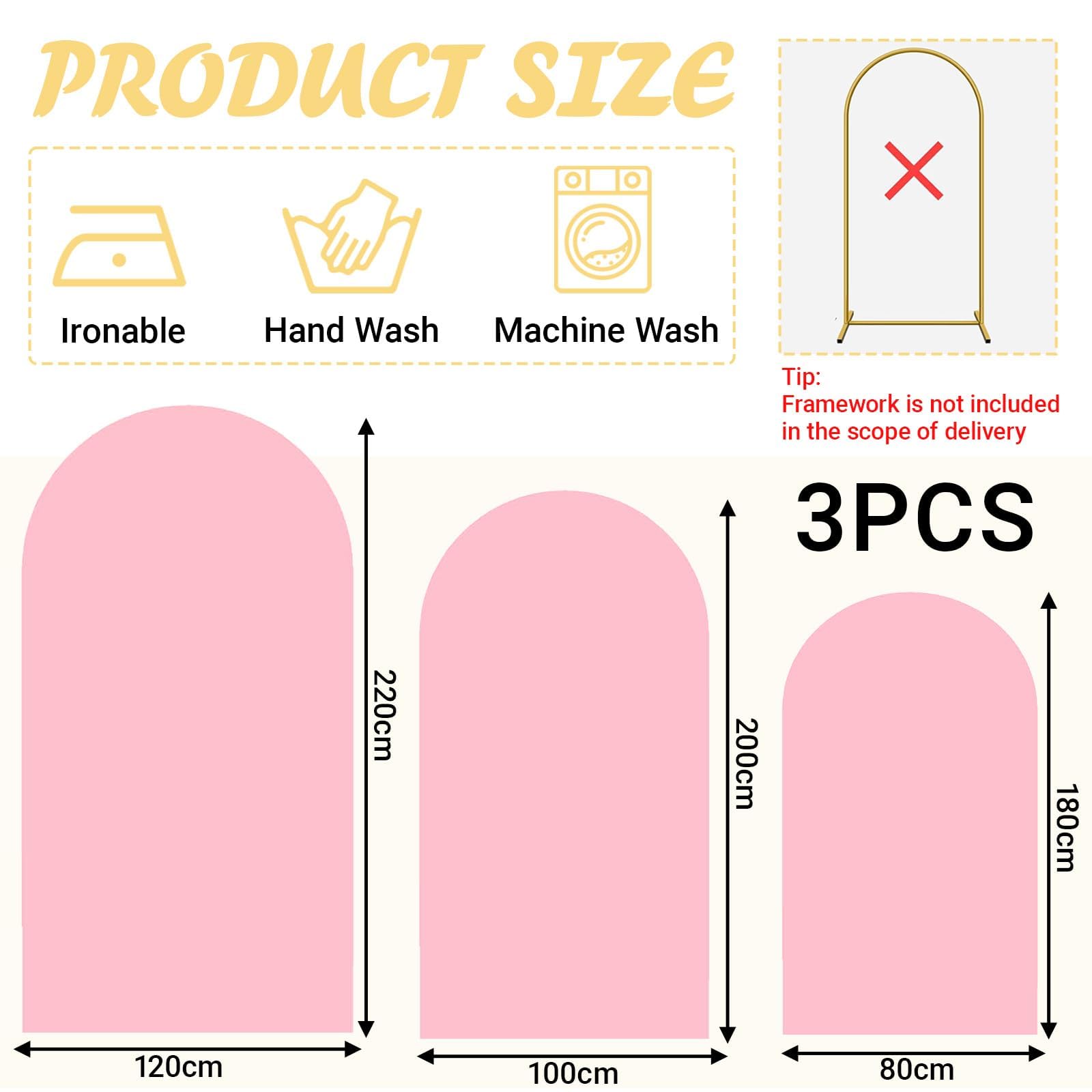 3 Pièces Arche Mariage Toile de Fond, Housse Arche Mariage Anniversaire | Double Face Couverture pour Arche Ronde pour Mariages Fête Cérémonie Banquet Décoration