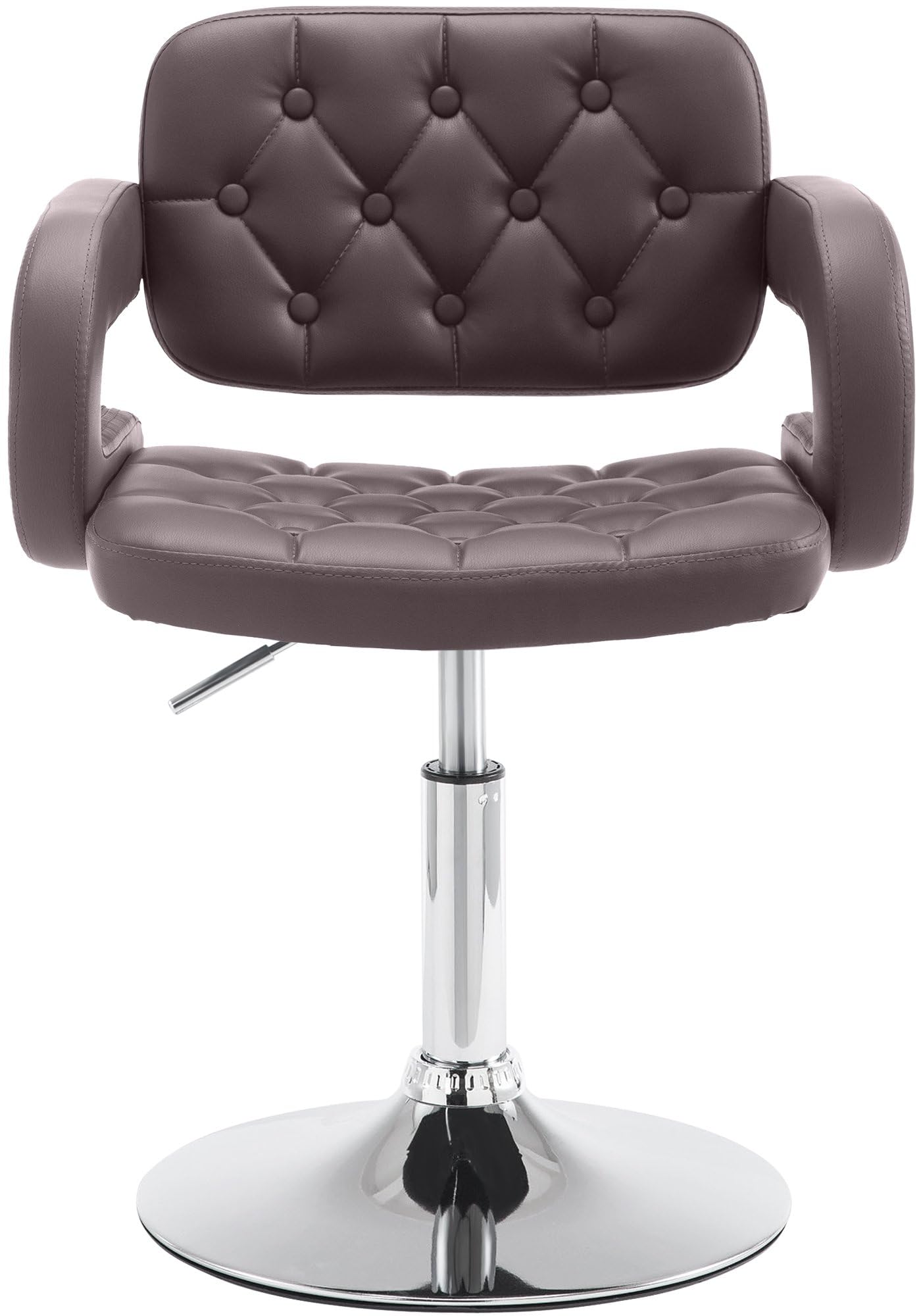 CLP Lounger Dublin Kunstleder-Bezug I Polsterstuhl Höhenverstellbar Und Drehbar, Farbe:braun