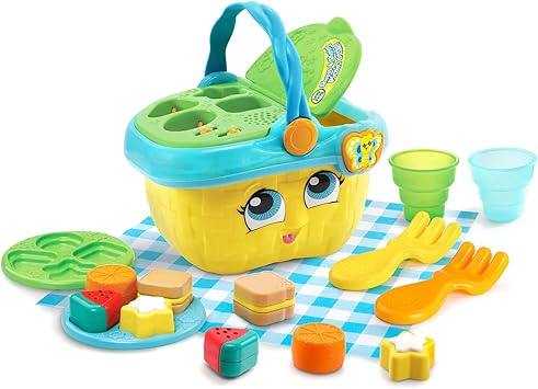 LeapFrog Shapes and Sharing Picnic Basket Frustration Free Packaging, Yellow