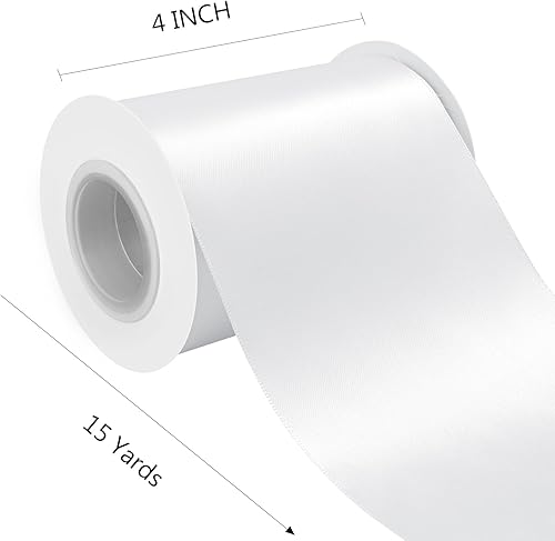 Miniatura 244 de Cinta de satén rosa polvoriento de doble cara de 1/4 pulgadas x 50 yardas, cintas de poliéster polvorientas para envolver regalos, cinta de tela