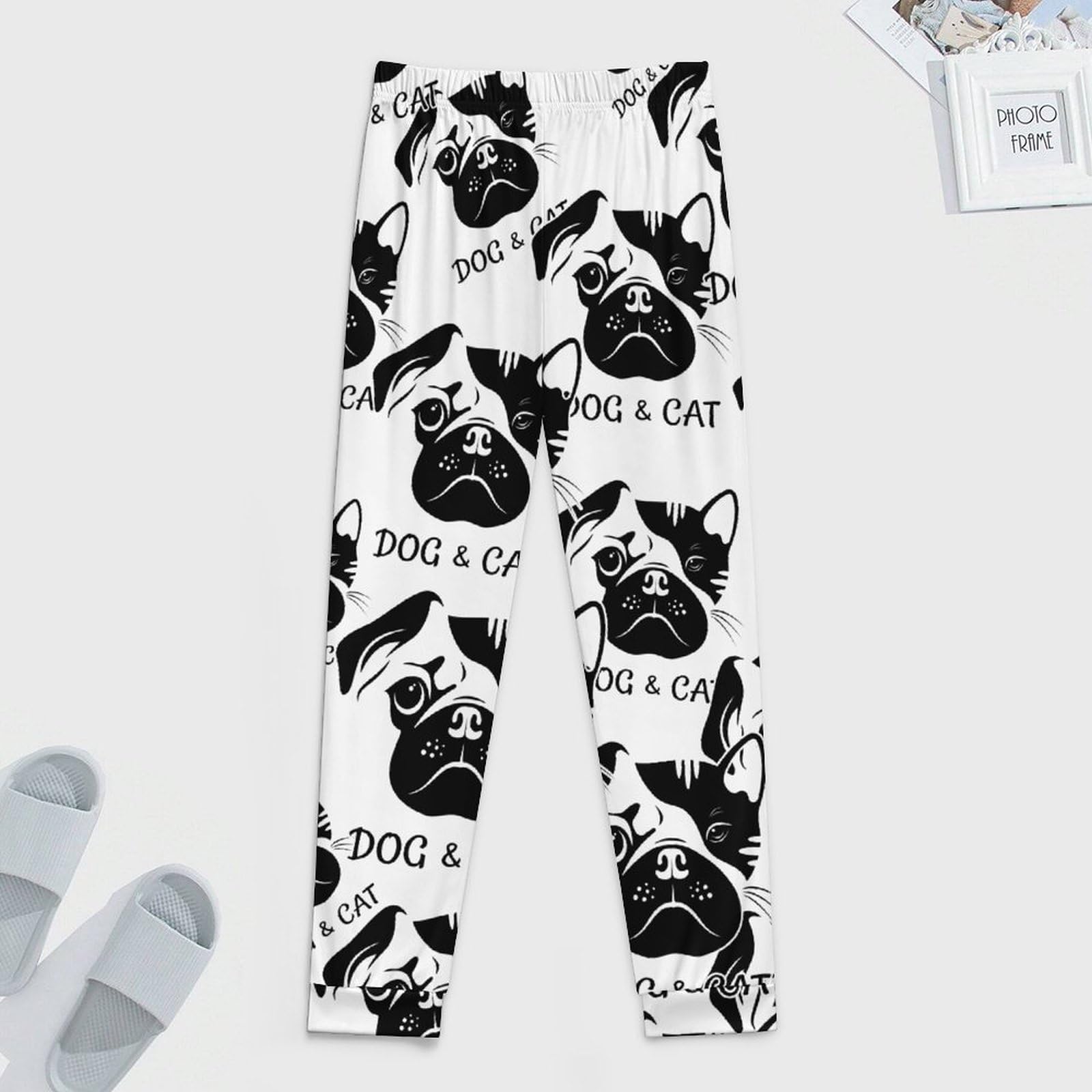 Pantaloni da pigiama da uomo con tasche, motivo cane husky