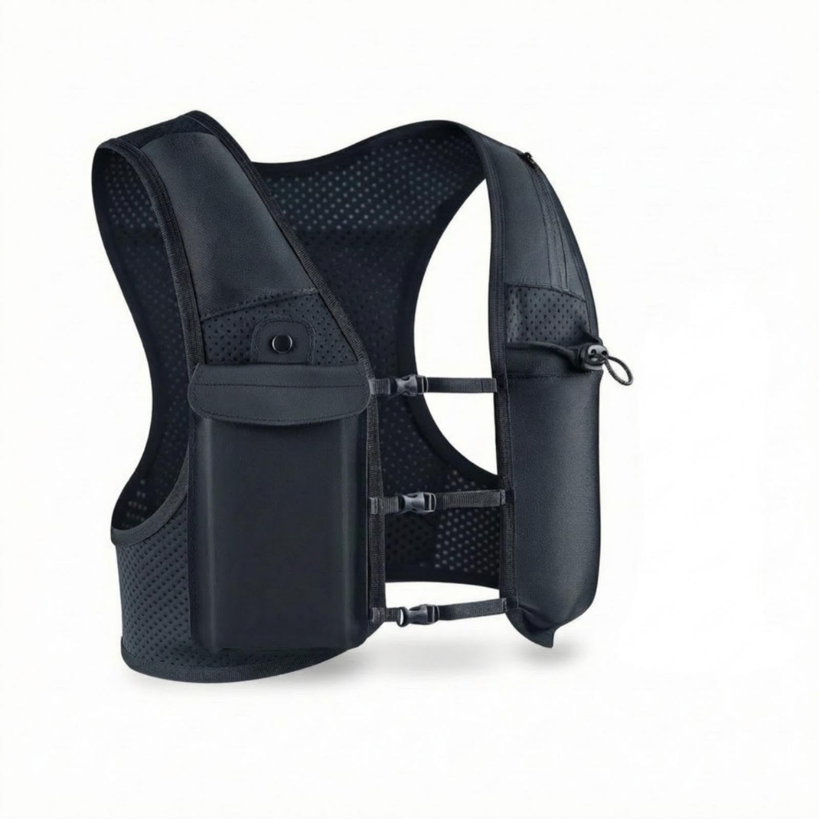 Running Vest with Water Bottle Breathable Vest with Water Bottle Lightweight Drink Pouch System with Bottle for Runners, Cyclists, Competitive Running-image-40