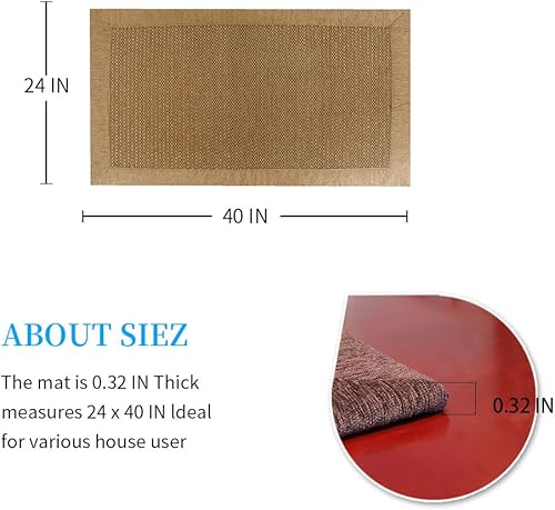 Miniatura 10 de LUFEIJIASHI Alfombras y tapetes grandes de cocina, antideslizantes, lavables, absorbentes, estilo granja, para el frente del fregadero (color café