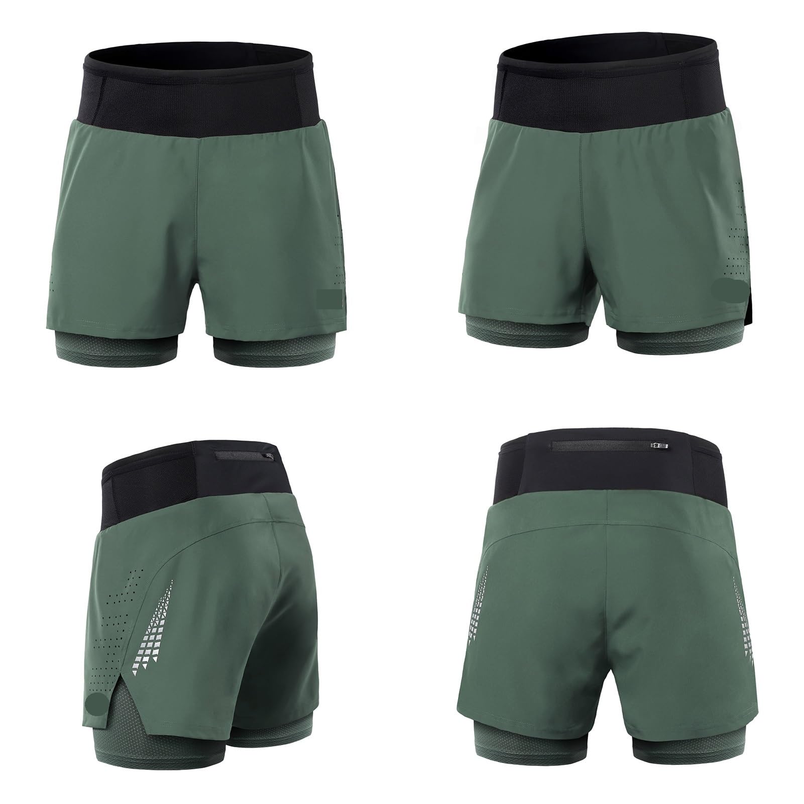 Mallas Cortas Hombre Pantalones Cortos Deportivos 2 en 1 for Hombre, de Cintura Alta, con Bolsillos, for Gimnasio, Trotar y Tenis