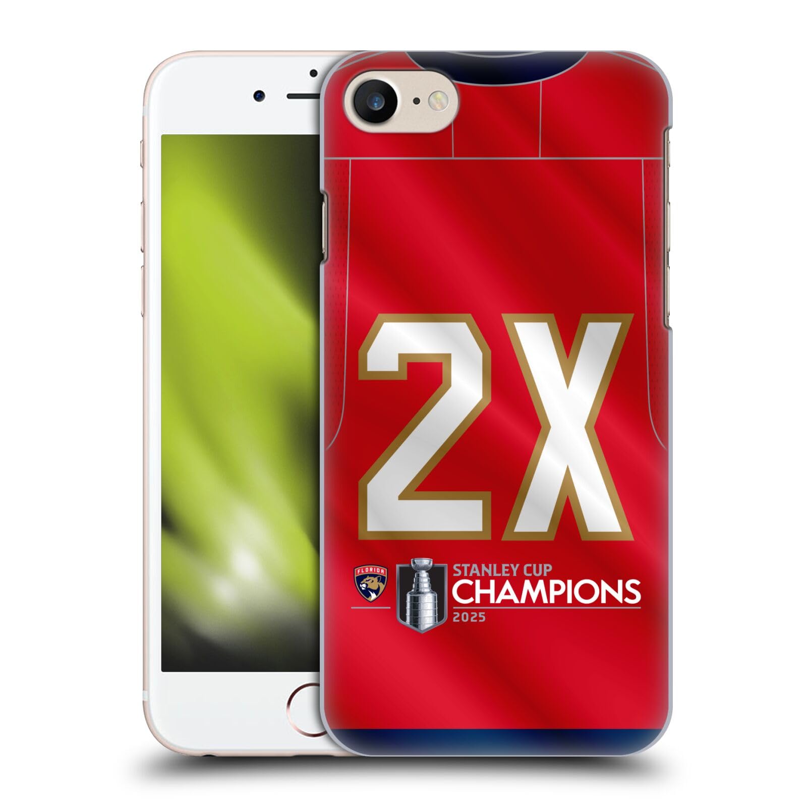 Head Case Designs Officially Licensed NHL Florida Panthers Jersey 2025 Stanley Cup Champions Hard Back Case Compatible With Apple iPhone 7/8 / SE 2020 & 2022