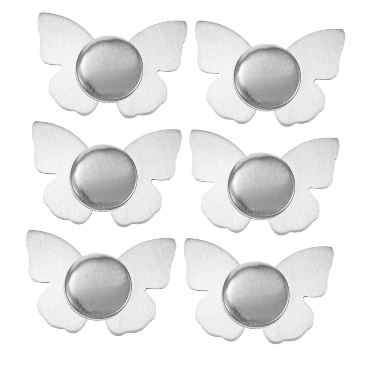COLLBATH 6 Stück Tischdeckenklammern aus Edelstahl mit Magnetischen Gewichten Schmetterlingsform Multifunktionale Tischstoffgewichte zur Befestigung bei Feiern und Partys