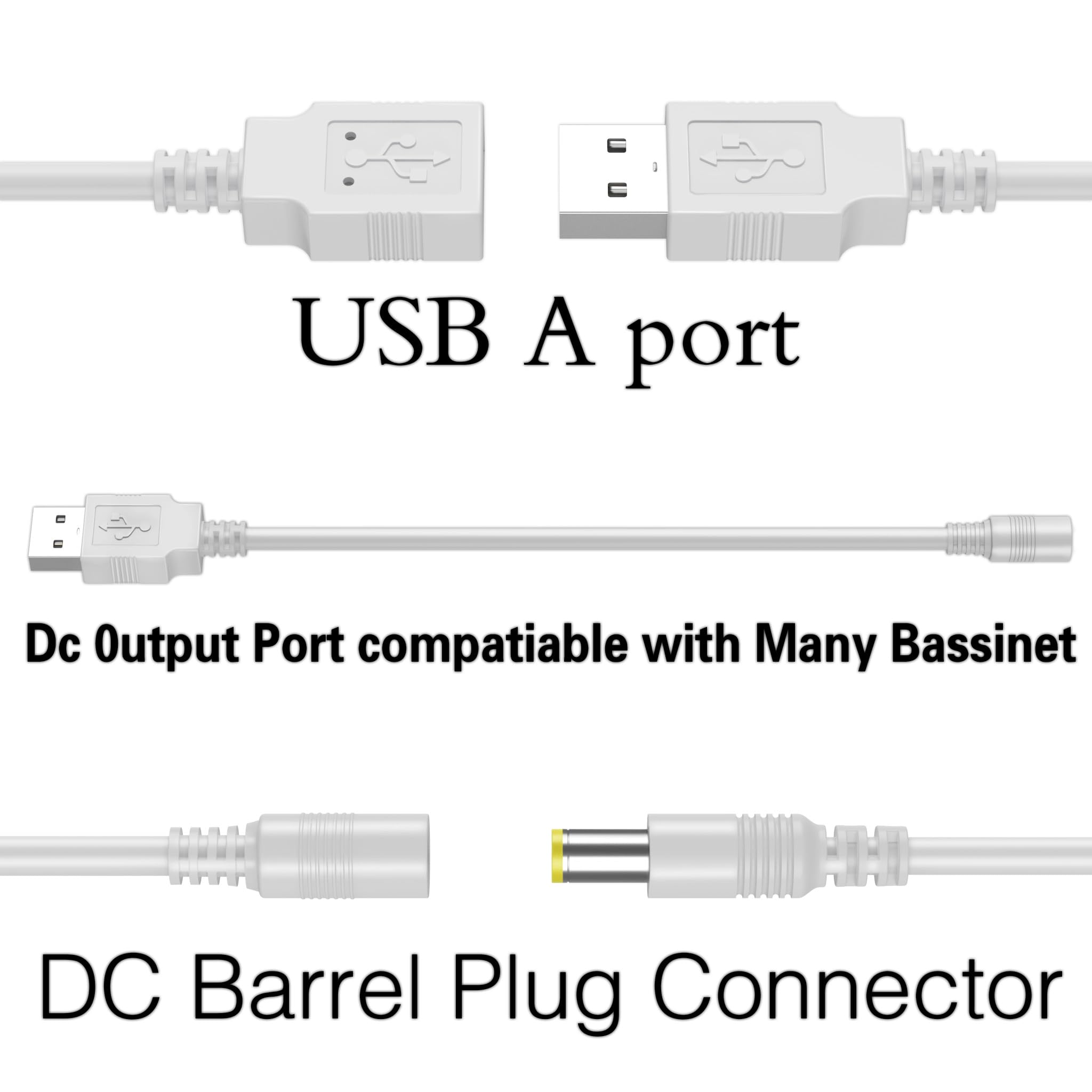 Replacement Parts Straps, Rails, Adapters Compatible with 4moms Mamaroo Newborn Infant Baby Boy Girl Swing Bouncer Rocker (3