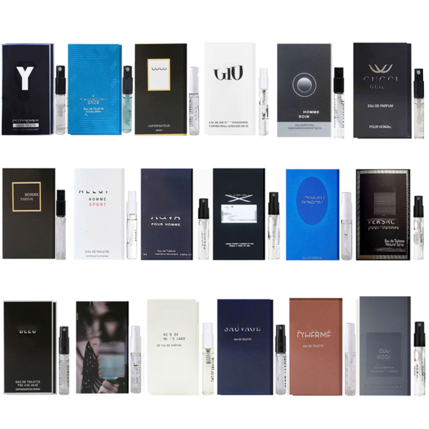 Yerinup Mens Cologne Sample Sets Designer High End Perfume Cologne Samples for Men Discover 18 Brands Men’s Fragrance Sampler Vial Set Travel Perfume