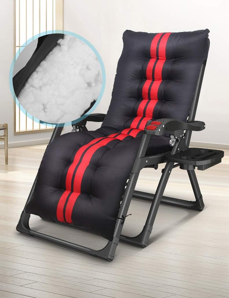 Zero Gravity Chair Reclining Sun Lounger Chair, Folding Textoline Deck Chairs Recliner Bed Chair for Beach, Patio, Garden with Massage Handle, Mattress Cup and Phone Holder