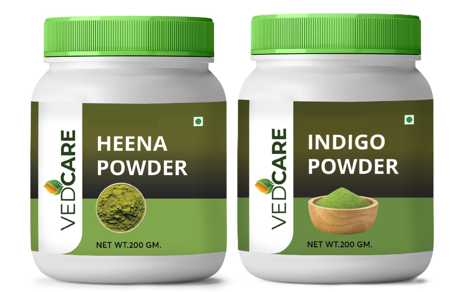 Vedcare Natural Dye for Black Hair (Henna Leaves Powder, Indigo Leave Powder Combo Pack) (400 g)-picture-22