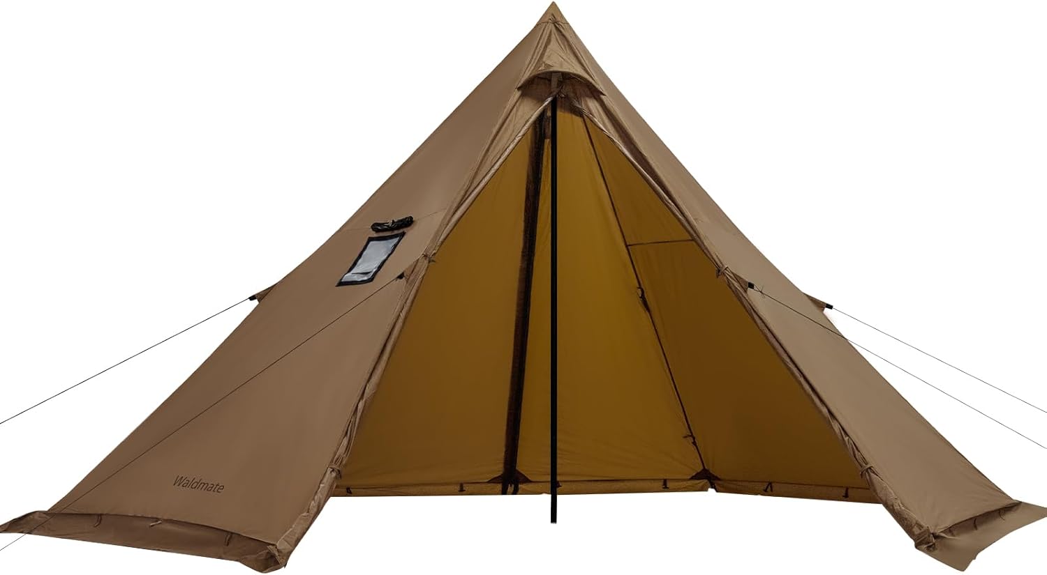 Hot Tent with Stove Jack and Snow Skirt, 6.89~8.53ft Standing Room, 2~5 Person, Tipi Tent for Family Hiking, Fishing, Hunting, Backpacking Camping