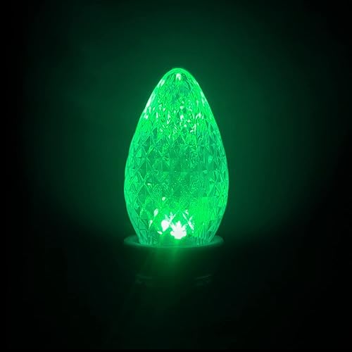 Miniatura 2 de Caja de 25 bombillas LED C7 de repuesto con certificación UL, 2 LED SMD en cada bombilla C7 regulable para tira de luces al aire libre, totalmente