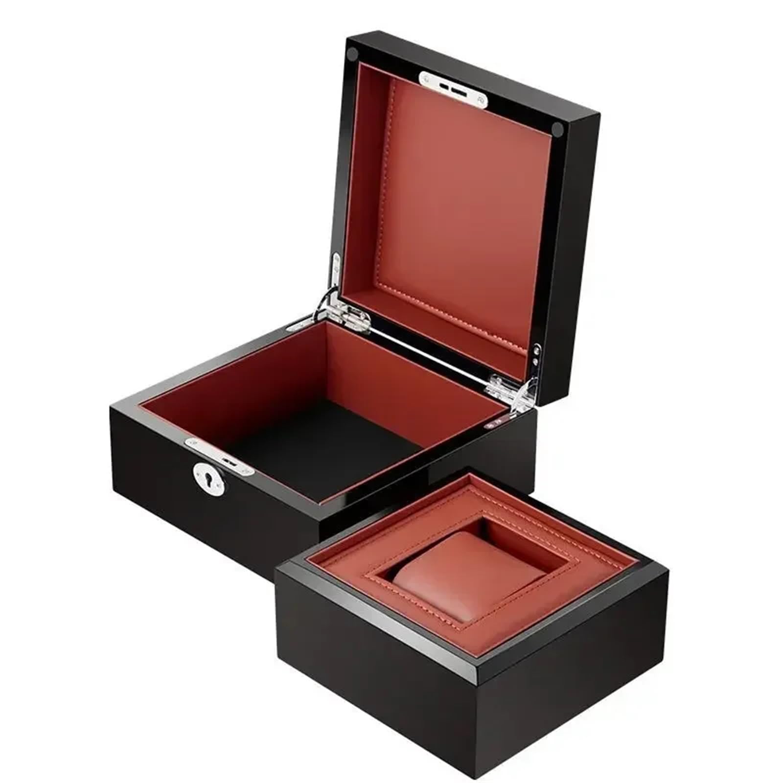 Portaorologi in Legno Massello Vetrina for scatola for orologi | Scatole for ombrelli con vernice for cottura in legno