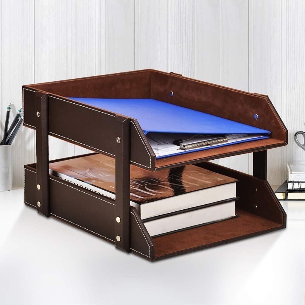 Multifunzione Office Storage File Cabinet - File Holder Sorter File Paper Magazine Holder Specifiche Diverse Forniture per Scrivania da Ufficio Organizer da Scrivania in Pelle Mdf e Pelle