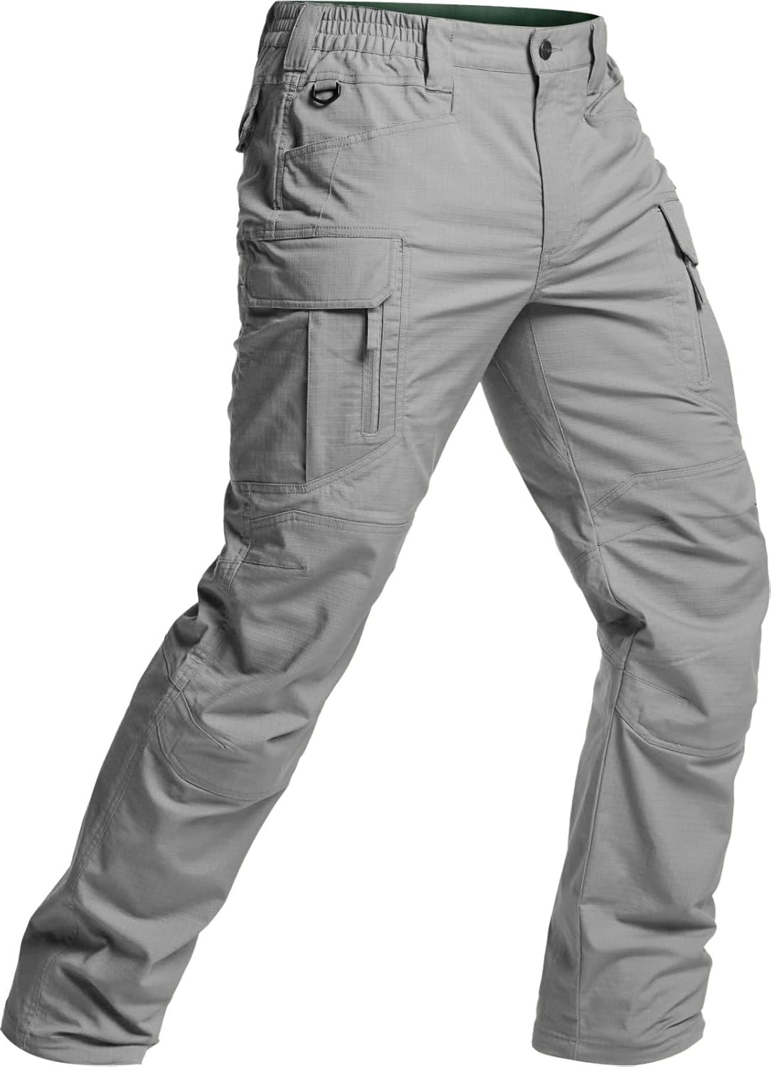 CQR Men's Flex Stretch Tactical Pants, Water Resistant Ripstop Cargo Pants, Lightweight EDC Outdoor Work Hiking Pants - Image 9