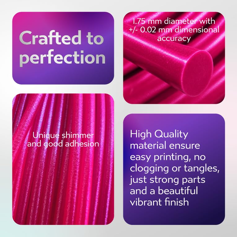 Image of Cookiecad PLA Filament Iridescent Glitter, Magenta Elixir, 1.75mm 1kg