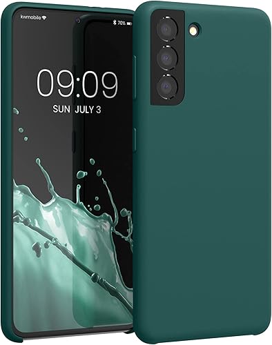 Miniatura 208 de kwmobile Funda Compatible con Samsung Galaxy S22 - Funda de teléfono de silicona TPU con acabado suave - Rojo Ruibarbo Piedra antigua,Azul