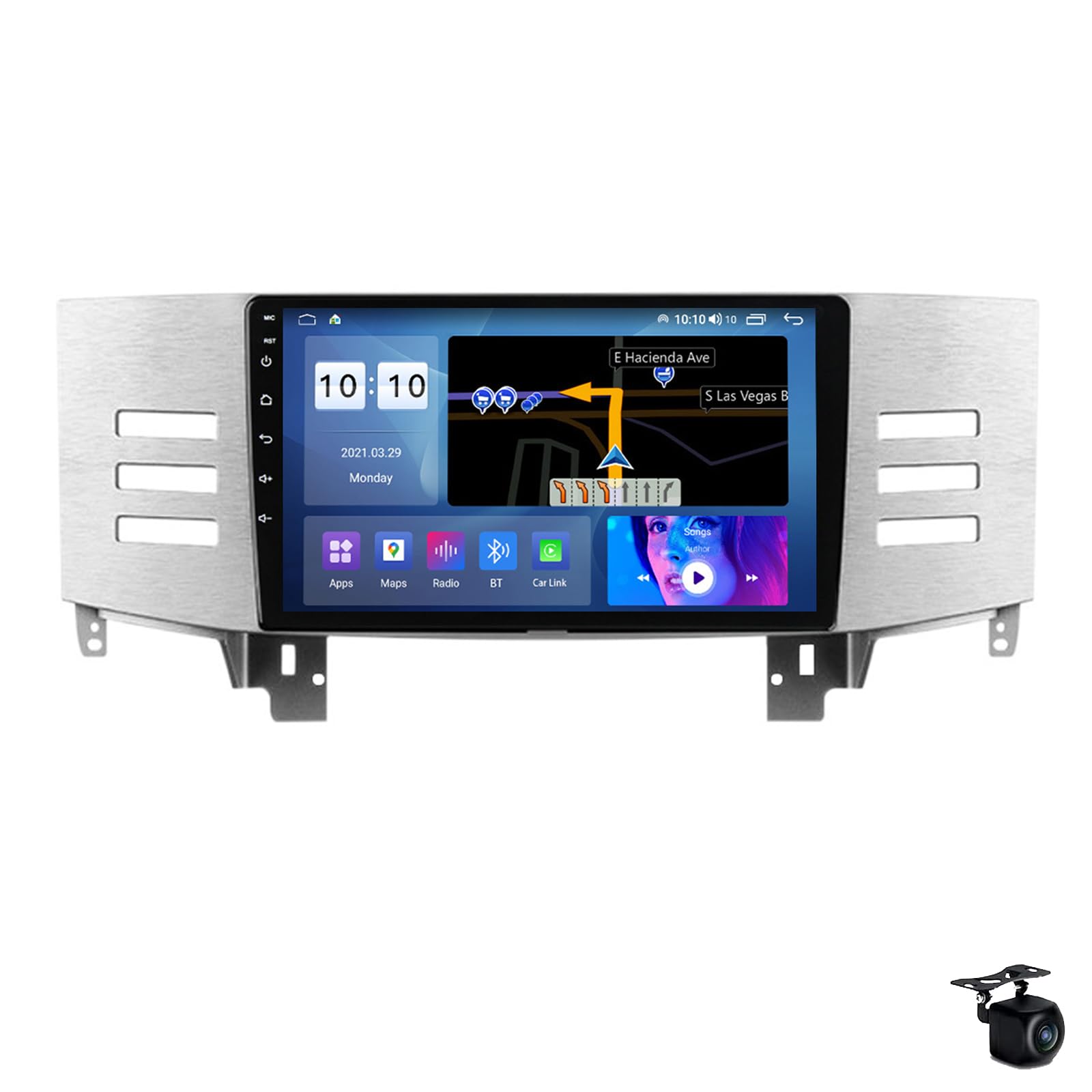 Android 14 Double Din samochodowe radio stereo do T-OYOTA MARK 2004-2009 nawigacja GPS nawigacja satelitarna 9-calowy multimedialny odtwarzacz wideo wbudowany DSP FM BT Wifi SWC 4G 5G Carplay Plug and