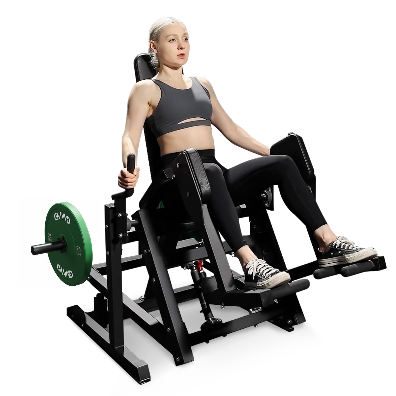 GMWD Hip Abductor Machine,3D ARC Motion Hip Abductor Machine,300lbs Capacity Plate Loaded Hip Abduction Machine,Hip Abductor-Inner and Outer Thigh Machine for Home Gym