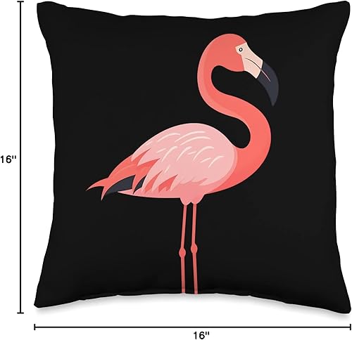 Miniatura 4 de Flamingo Gifts by J Almohada de flamenco rosa con dos patas, para amantes de los animales, 16 x 16 pulgadas, multicolor