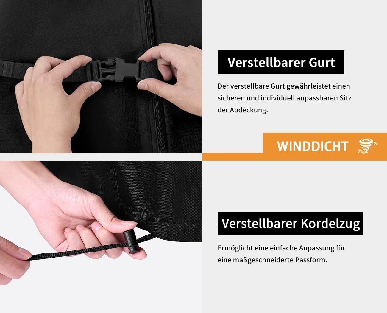 Dokon Hängesessel Abdeckung Wasserdicht Hängestuhl Schutzhülle mit Reißverschluss, Winddicht UV-Beständiges Robustes Oxford-Gewebe Abdeckplane für Hängekorb Hängeschaukel Schwingsessel - 190x115cm