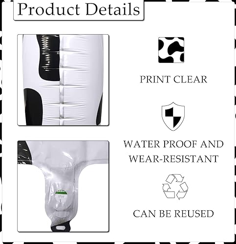 Miniatura 4 de Globo número 3 de 40 pulgadas de aluminio Mylar con el número 3, globo con estampado de vaca para cumpleaños de tercer cumpleaños, baby shower,
