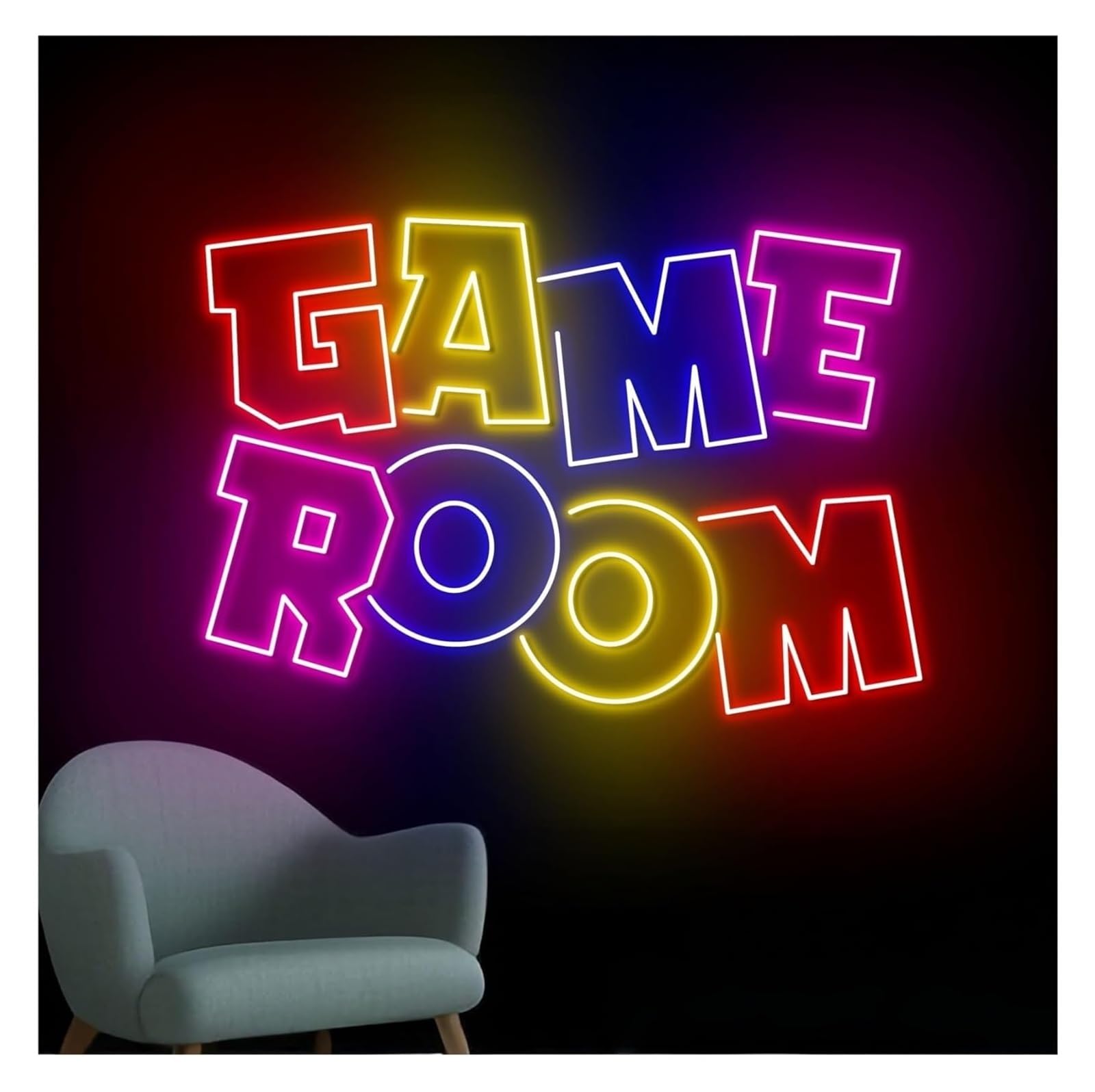 lampe au néon Enseigne lumineuse néon pour salle de jeux, décoration pour maison joueur, devanture magasin, 58 cm