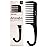 Kitsch Wide Tooth Detangler Comb - Curved Handle for Curly, Wet & Thick Hair, Black Shower Comb for Women
