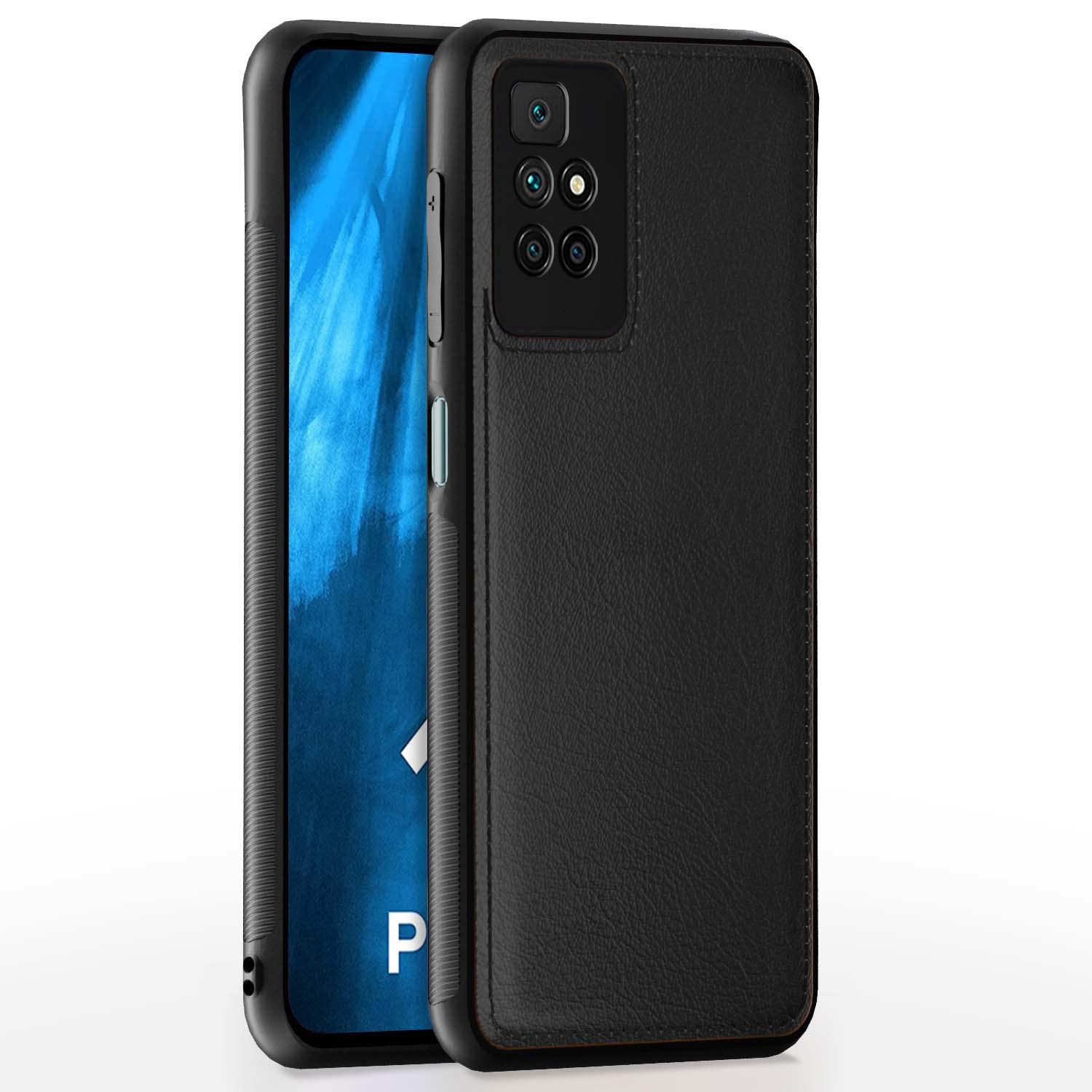 Pikkme Redmi 10 Prime Back Cover | Pu Leather | Soft Touch | Raised Edges | Bumper Case for Redmi 10 Prime (Black) (B0BR5GKXGB) Amazon Price History, Amazon Price Tracker