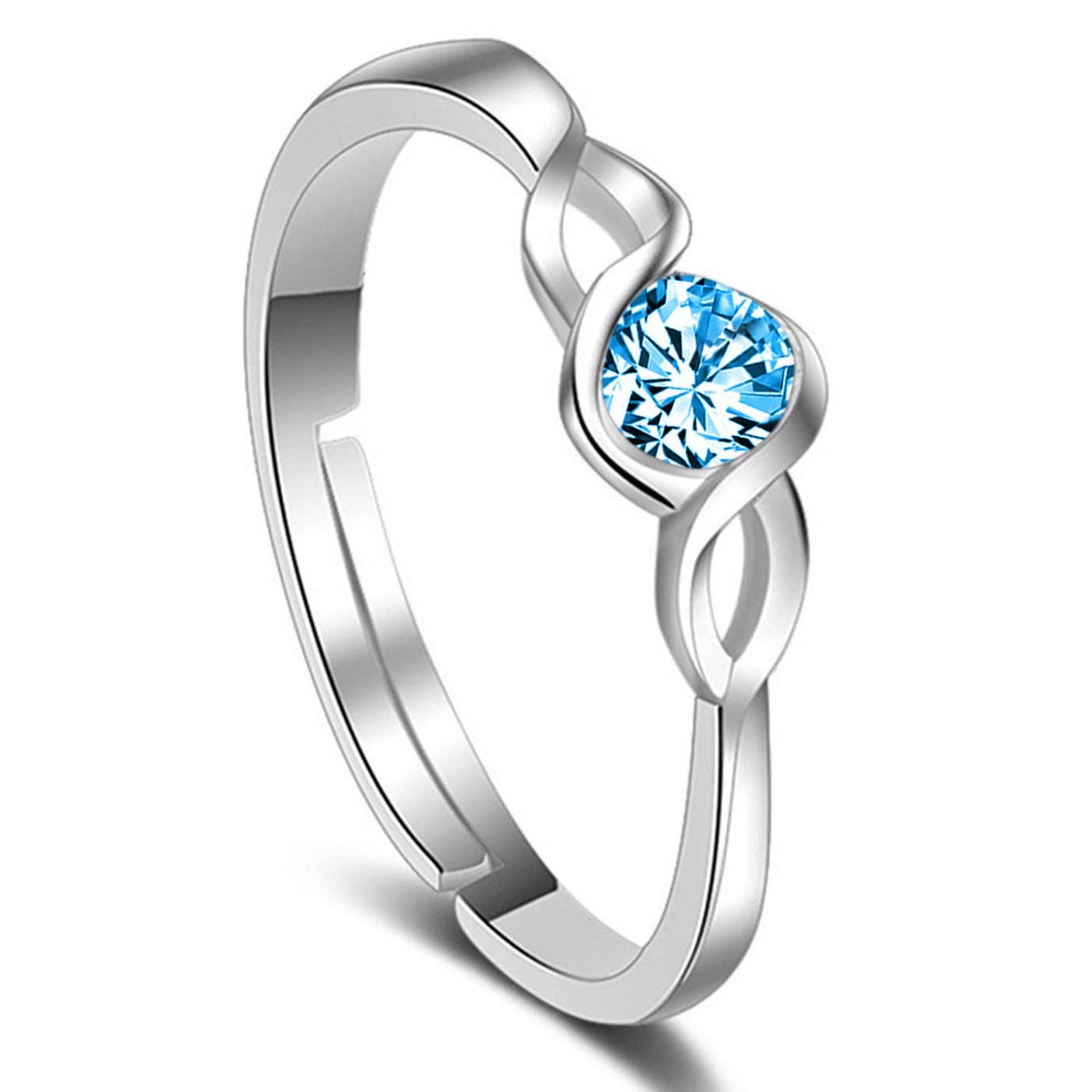 Okos Rhodium Plated Adjustable Curvy Cz Solitaire Finger Rings Crafted For Girls And Women FR1000914BLUC (B08XJRLK9X) Amazon Price History, Amazon Price Tracker
