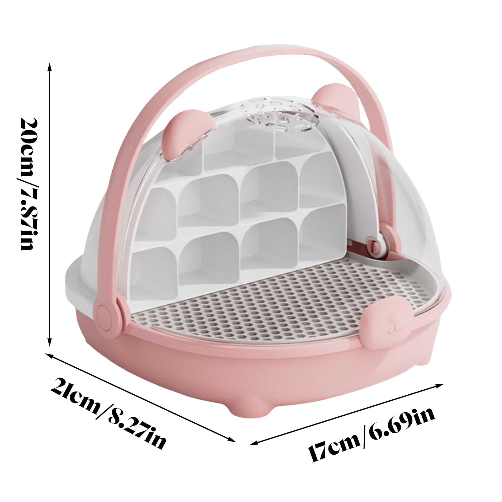 Caja De Crecimiento De Gusanos De Seda, Cápsula Espacial para La Cría De Gusanos De Seda, Jaula De Hábitat Animal,Caja De Alimentación con Asa, para Cría De Gusanos Y Pequeños Reptiles (B)