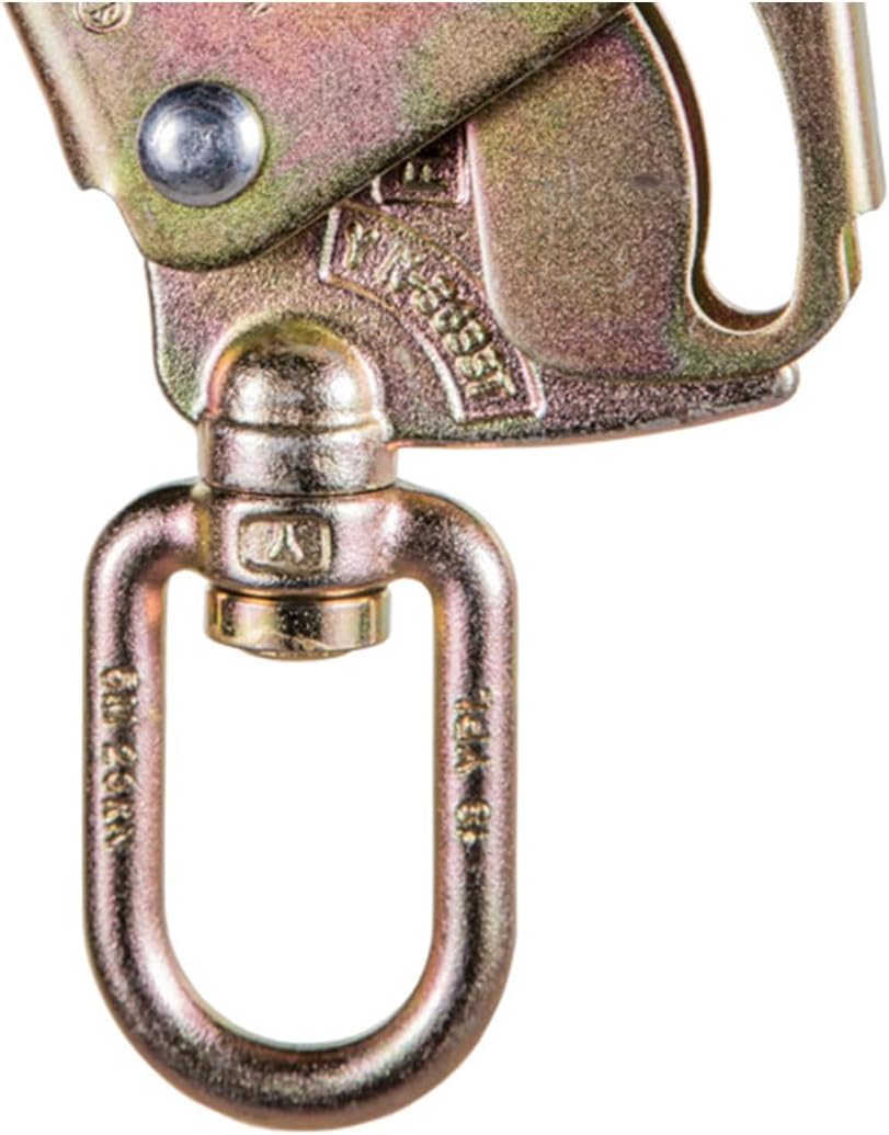 7456 Swivel Rebar Hook - ANSI CSA Compliant 23kN Heavy Duty Metal Swivel Snap Hook for Utility Linemen, Climbing, Arborist, Construction