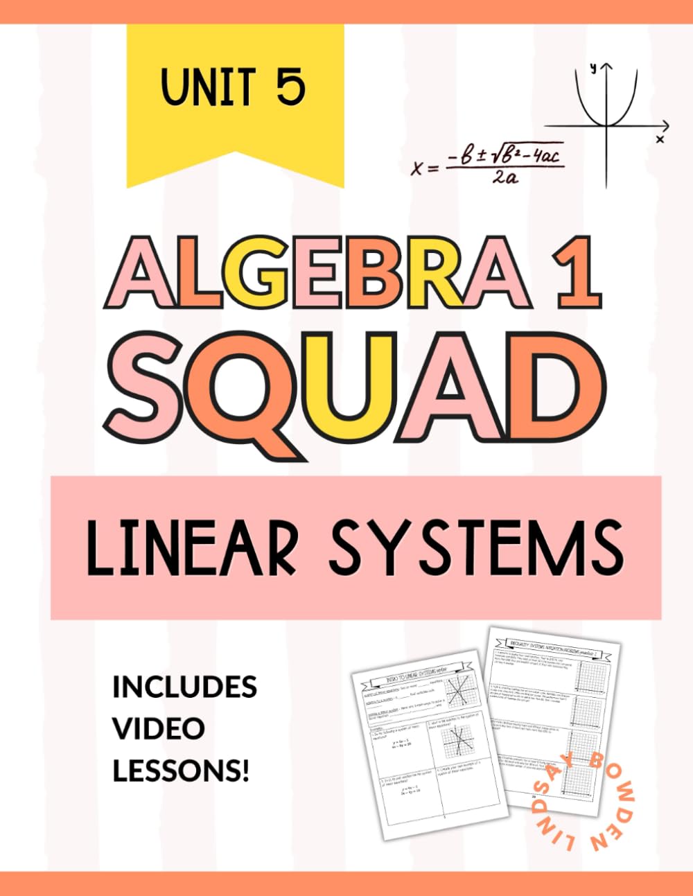 Systems of Linear Equations & Inequalities Workbook for Algebra 1: Graphing, Substitution, Elimination, and Application Word Problems (Algebra 1 Squad)