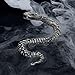 Zhubobo Vintage Men's Punk Domineering Ancient Dragon Snake Link Bracelets Accessories Hiphop Style Fashion Jewelry (Snake,20cm)