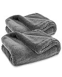 IVALITY® Saugstarkes 80x50 1600 GSM + 40x40 cm 1400 GSM Twisted Mikrofaser-Tuch - Trockentuch zur Motorrad- & Auto-Pflege - fusselfreie & Lack-schonende Microfaser-Reinigung