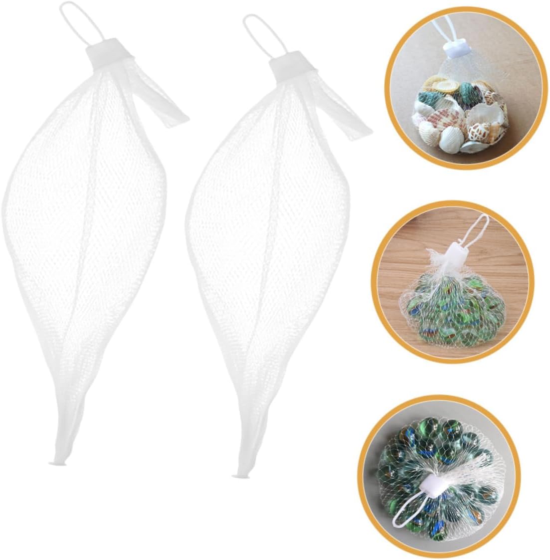 200pcs Glass Marbles Storage Pouch Mesh Toy Organizer for Boys and Girls Capacity Drawstring Net Bag for Toys and Items